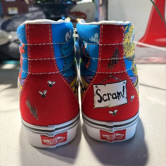 Vans Sesame Street Sk8 Hi Oscar's Taxi Service Sneakers women 7.5 men 6 38 NWT - Picture 6 of 7